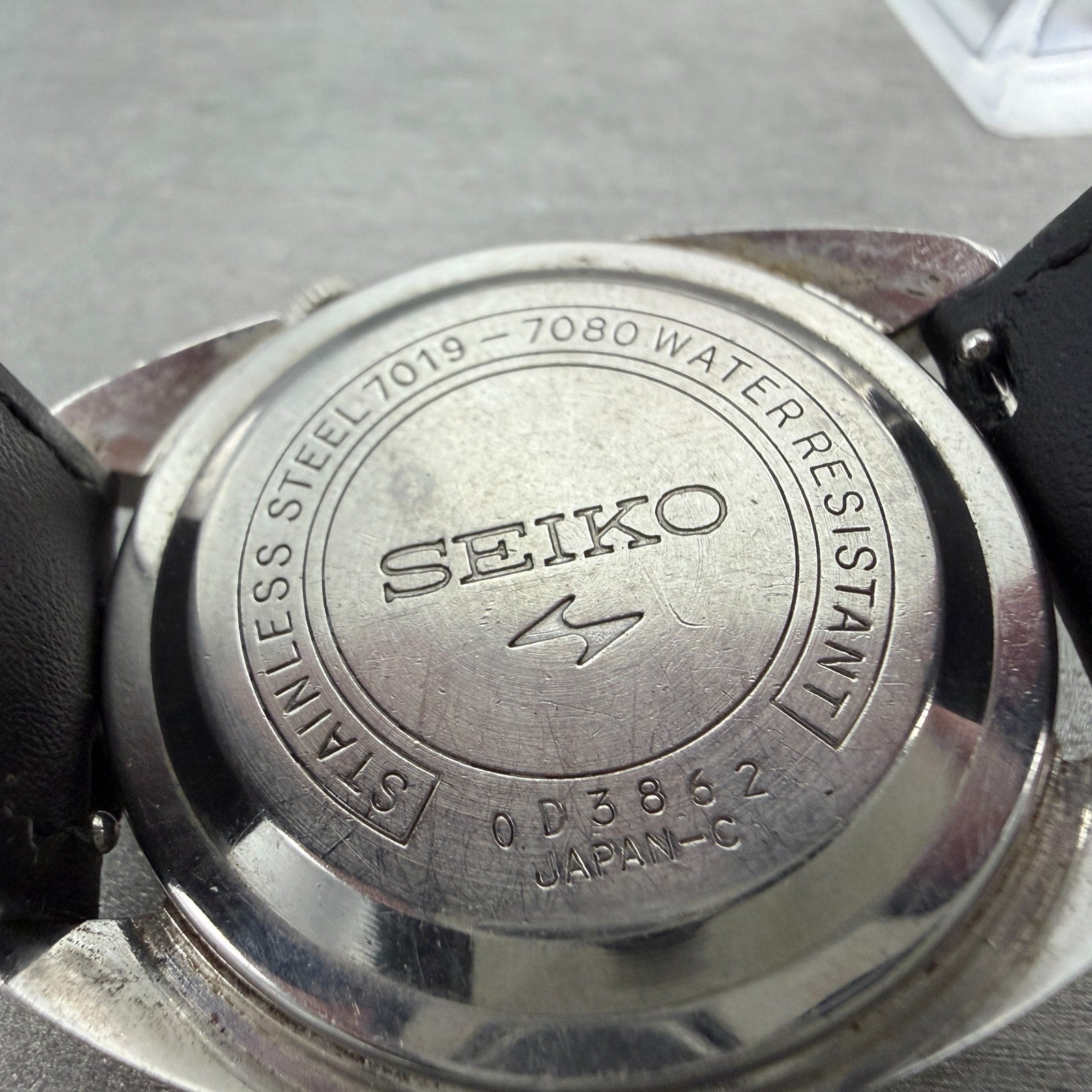 Seiko 5 Actus Watch Men 36mm White Dial Silver Tone Daydate Round 7019-7080 Runs9