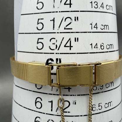 Seiko Tank Watch Women 16mm Black Dial Gold Tone Rectangle 2C20-5329 New Battery10