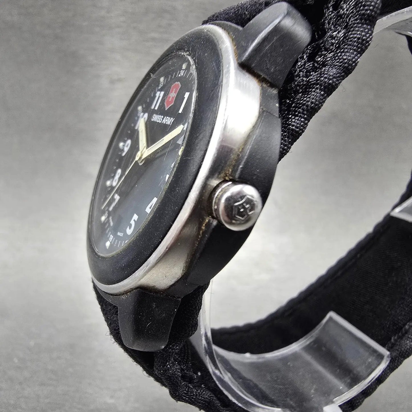 Victorinox Swiss Army Original SAI Watch Men 38mm Black Dial Steel Date PARTS3