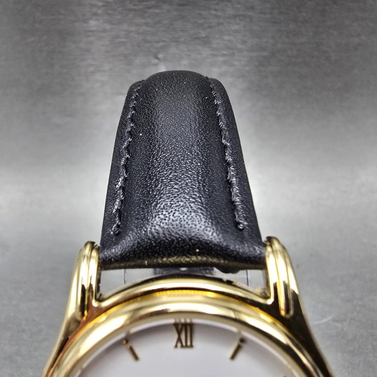 Wittnauer Watch Men 33mm White Dial Gold Tone Round Date Roman Numerals New Batt5