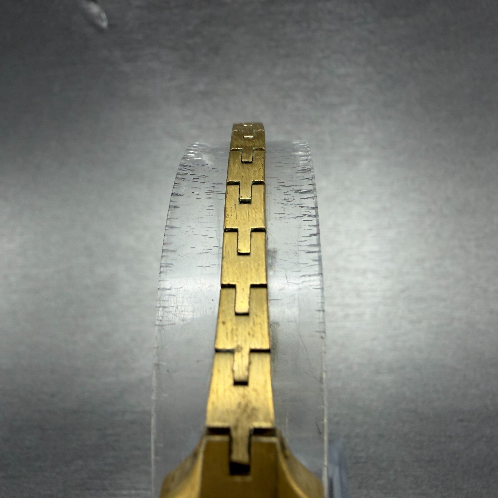 Seiko Watch Women 13mm Gold Dial Gold Tone Octagon 1320-5989 New Battery JGJ4