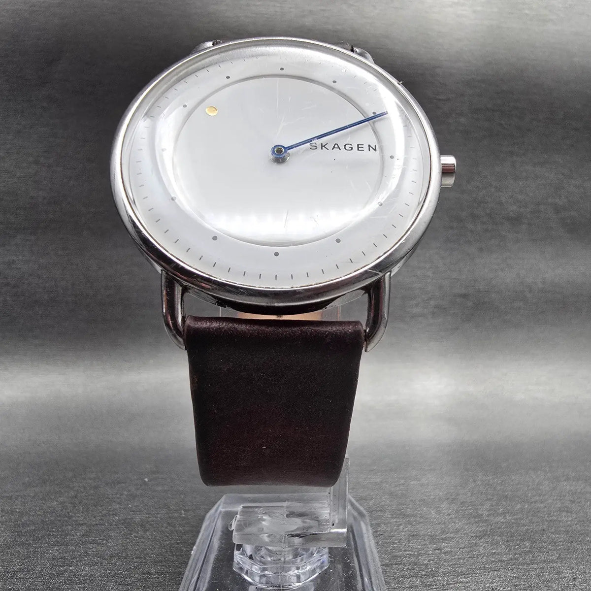 Skagen Horisont Watch Men 40mm White Dial Silver Tone Round SKW6487 New Battery5