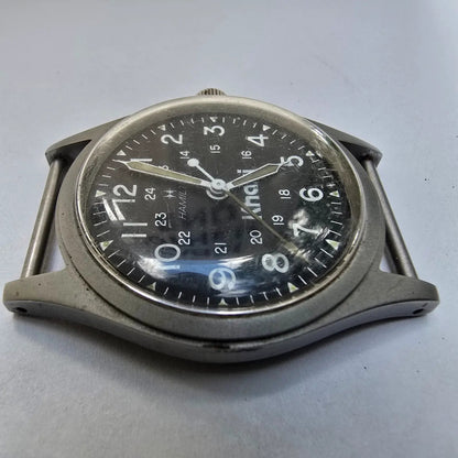 Hamilton Khaki Watch Men 33mm Black Dial Gray Tone Manual Wind 9415 PARTS5