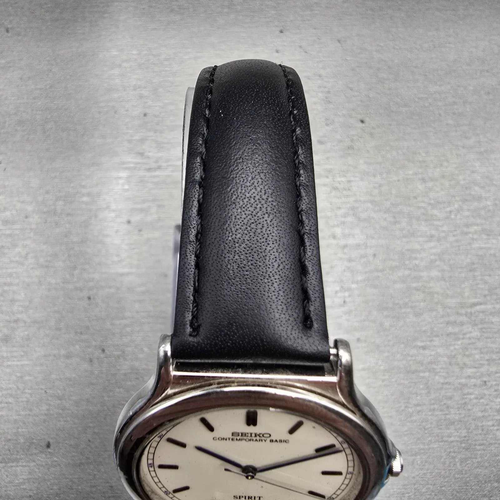 Seiko Spirit Watch Men 34mm Ivory Dial Silver Tone Round 5S21-7A30 New Battery4