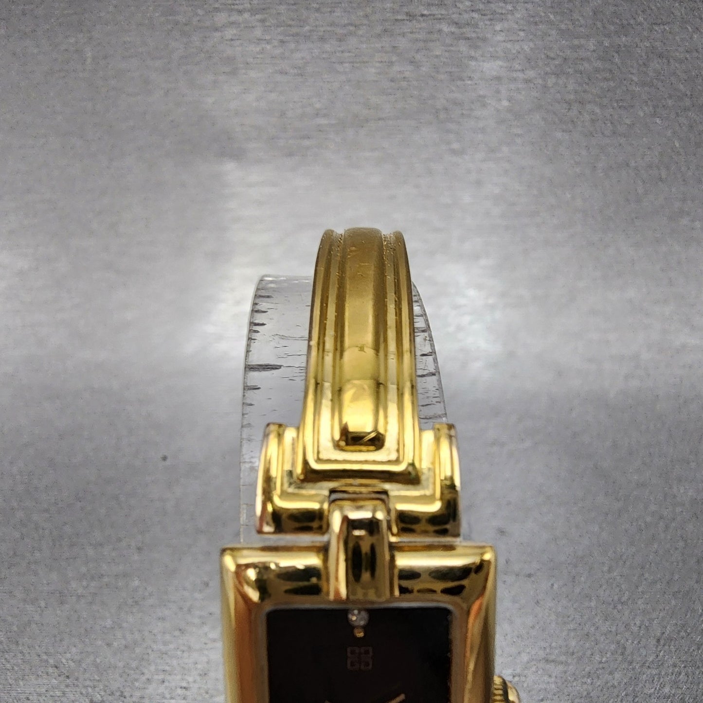 Givenchy Tank Watch Women 17mm Black Dial Gold Tone Rectangle New Battery4