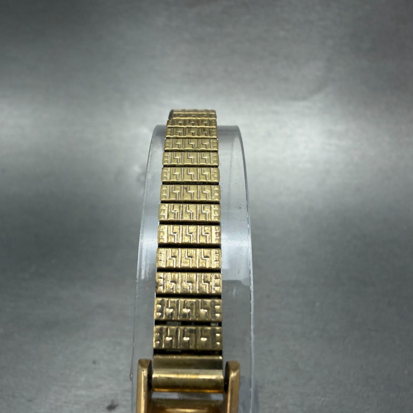 Seiko Lady Seiko Tank Watch Women 12mm Silver Dial Gold Tone Manual 4037 Runs4