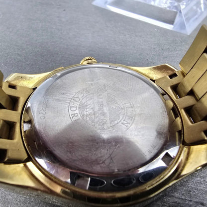 Citizen Eco-Drive Perpetual Calendar Watch Men 39mm White Dial Gold Alarm Runs9