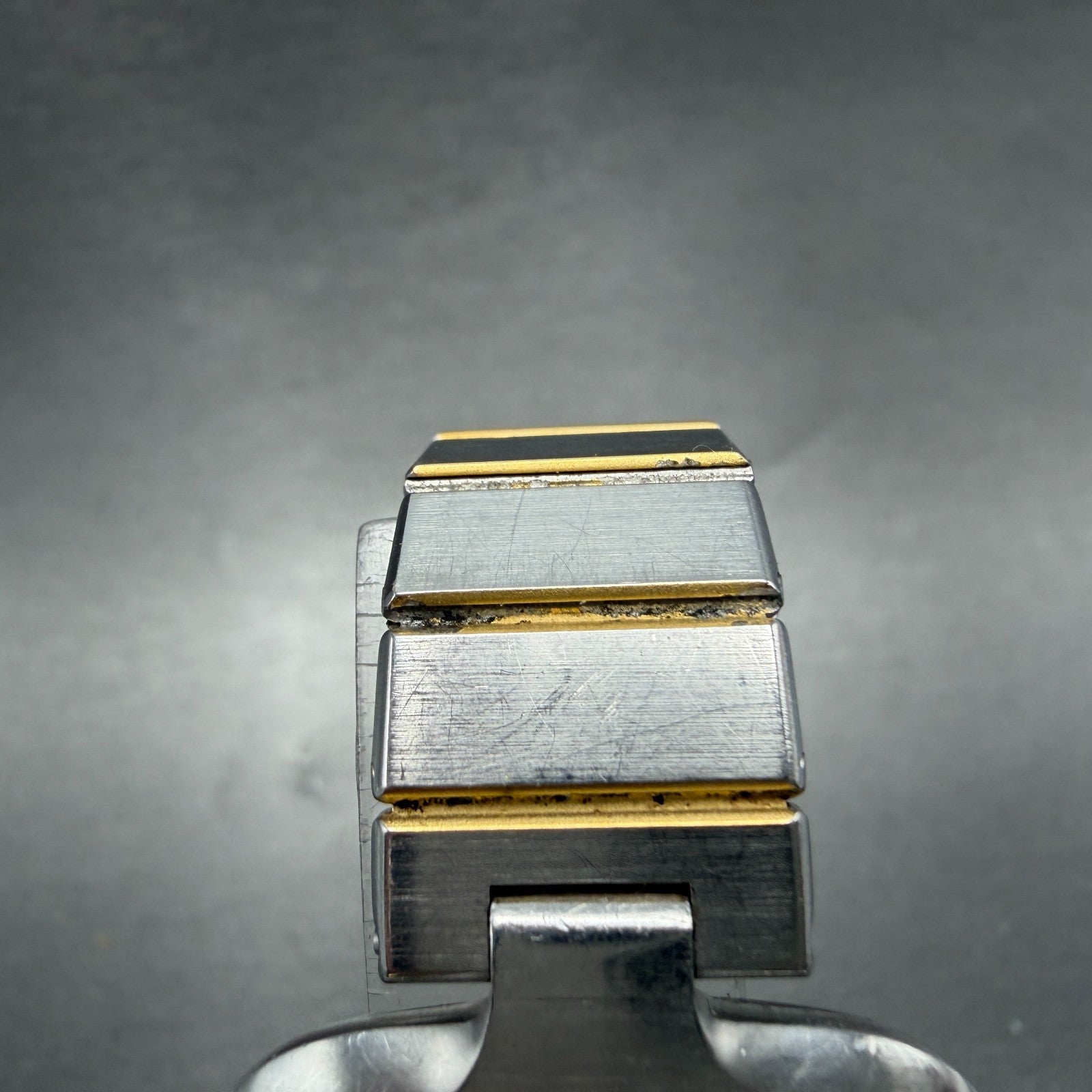 Dunhill Millennium Watch Men 31mm Gold Dial Two Tone Date Rectangle New Battery4