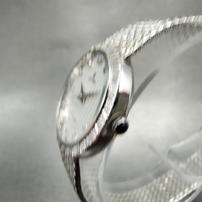 Cyma Watch Women 23mm Silver Dial Silver Tone Round 810 New Battery ABC1232