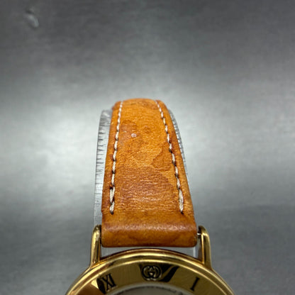 Gucci 3000.2.L Watch Women 26mm Cream Dial Gold Plated Small Seconds PARTS5