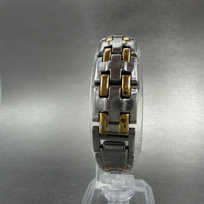 Seiko Watch Women 24mm White Dial Two Tone Round 1N00-1E19 New Battery A1297