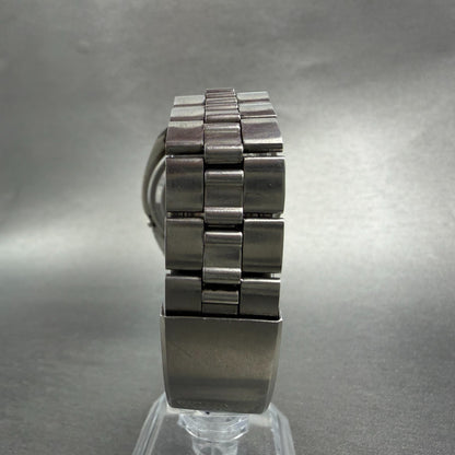 Seiko 5 Actus Watch Men 37mm Green Dial Silver Tone Daydate 7019-7350 Runs VTG7