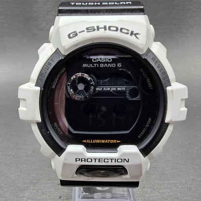 Casio G-Shock GWX-8900B Watch Men 53mm White Black Alarm Chronograph Solar Runs0