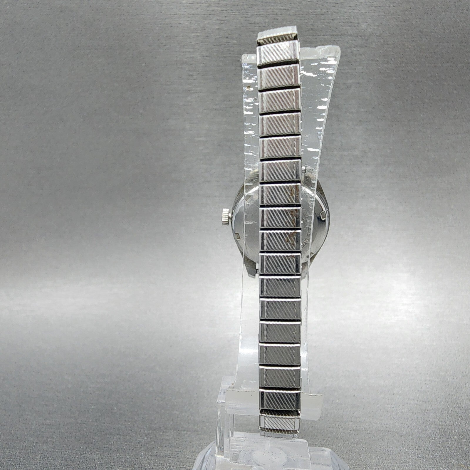 Seiko Automatic Watch Women 23mm White Dial Steel Date Round 42050040 READ!!!!!7