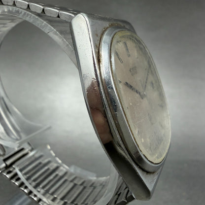 Seiko Watch Men 34mm Silver Dial Silver Tone Date Vintage 7832-5010 New Battery3