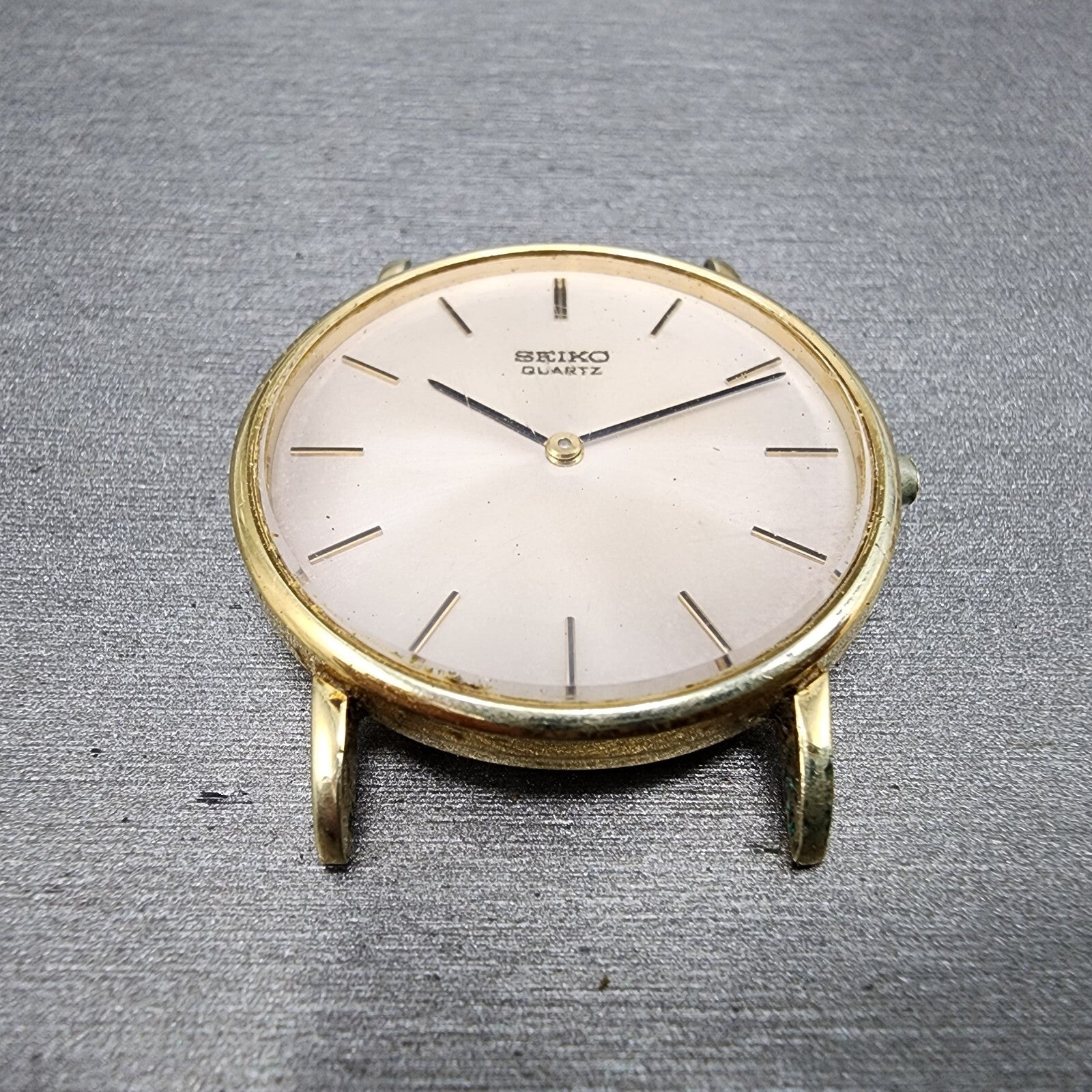 Seiko Watch Men 32mm Cream Dial Gold Tone Round 78008019 NO BAND New Battery2
