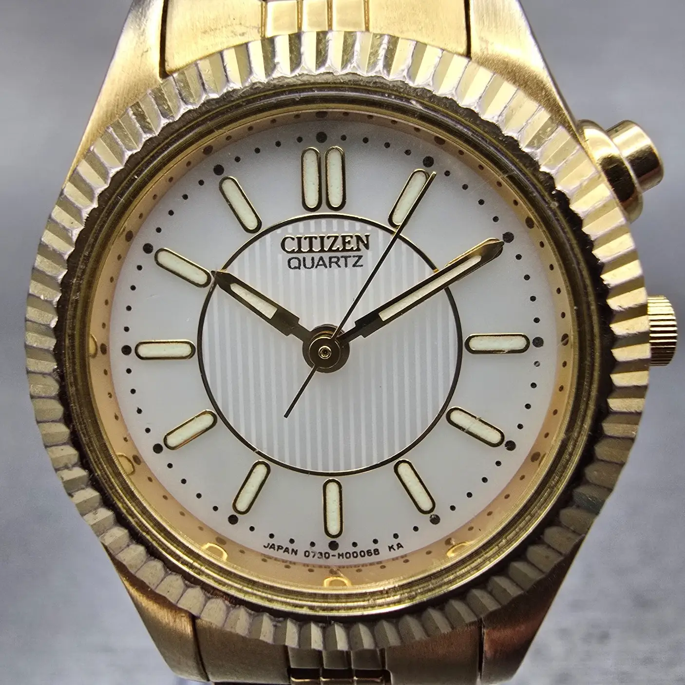 Citizen Watch Women 26mm White Dial Gold Tone Backlight 0730-H00028 New Battery1
