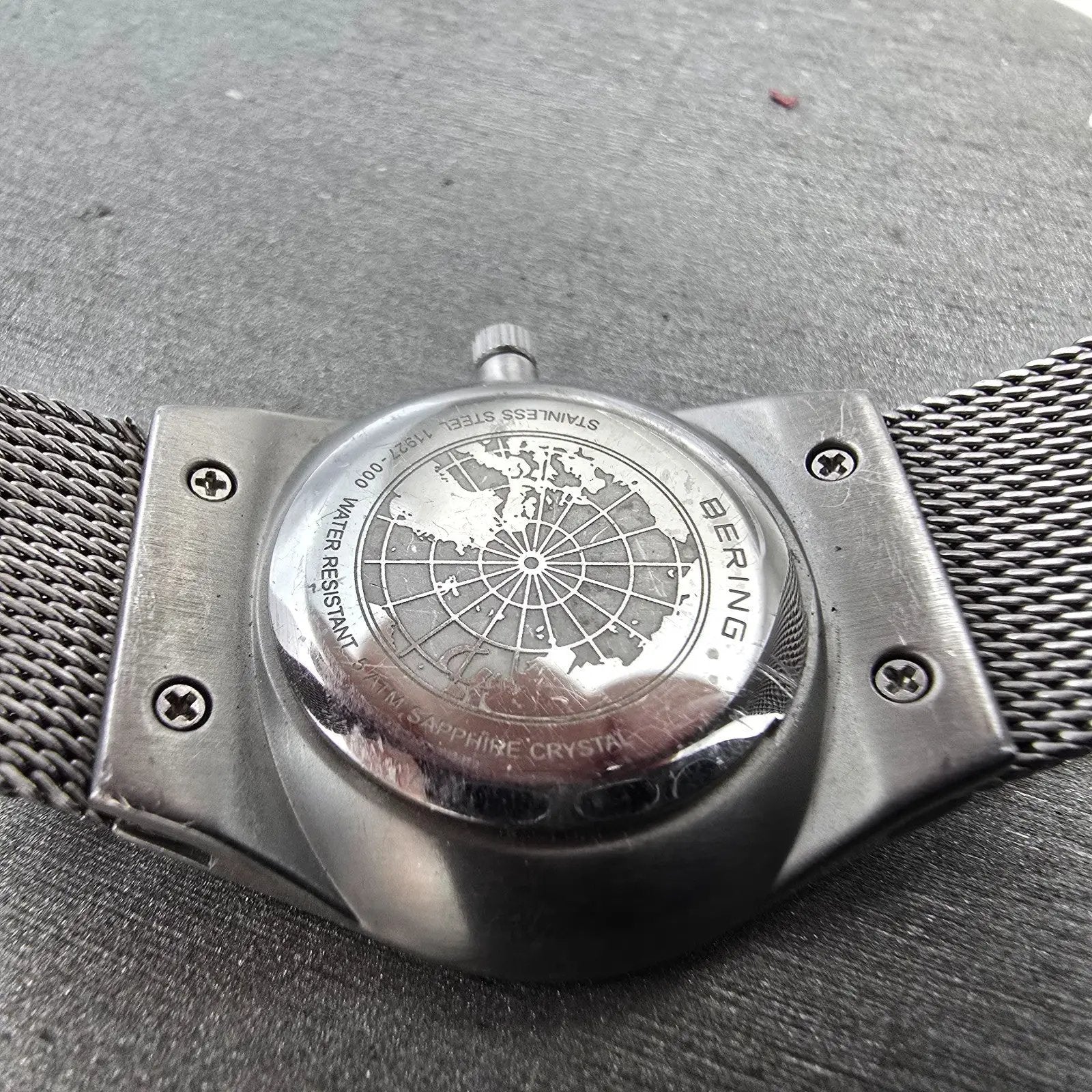 Bering Watch Women 27mm Silver Dial Steel Mesh Band 11927-000 Round New batt9