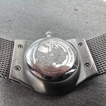 Bering Watch Women 27mm Silver Dial Steel Mesh Band 11927-000 Round New batt9