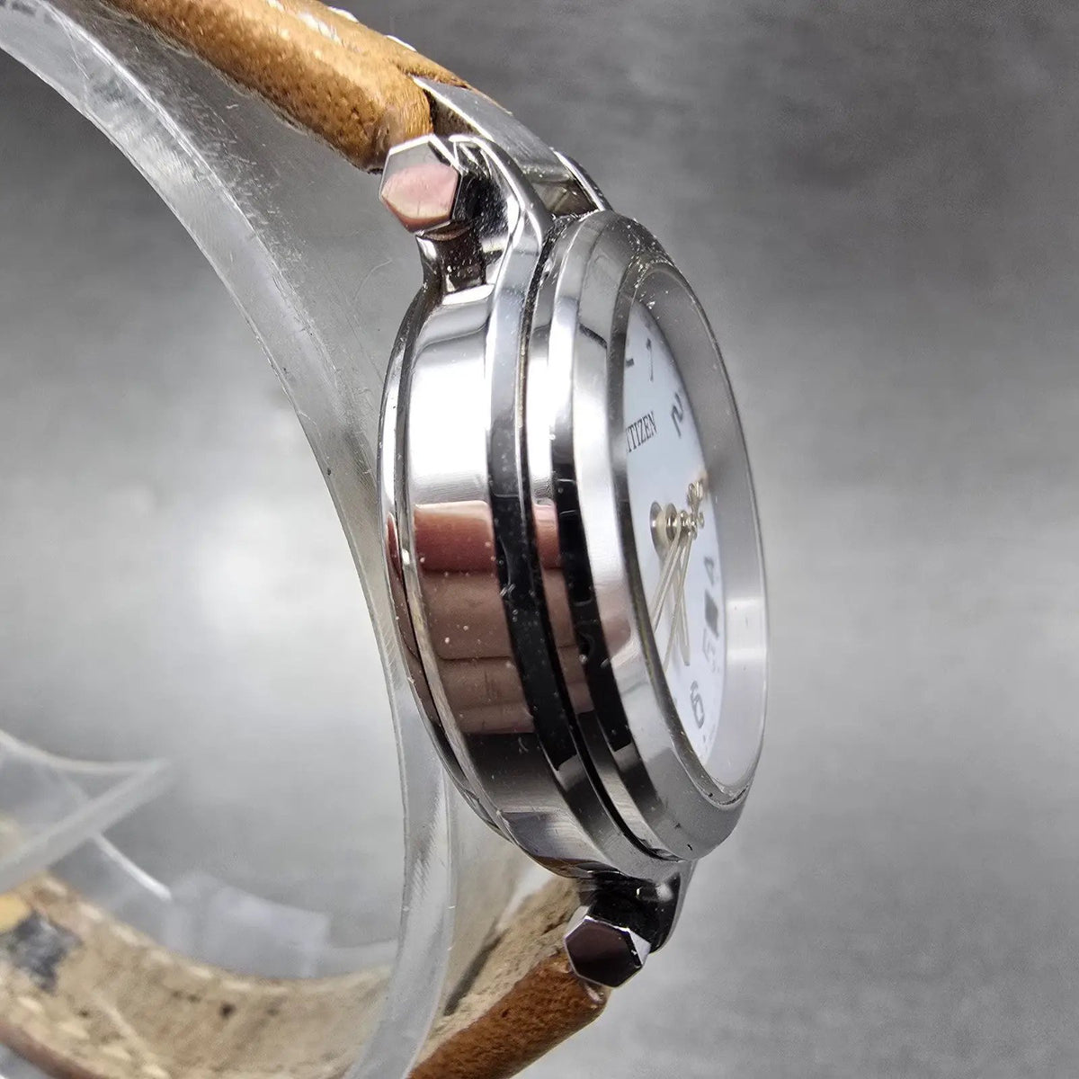Citizen Xc Watch Women 25mm Rose White Dial Silver Atomic Date Round PARTSJP5