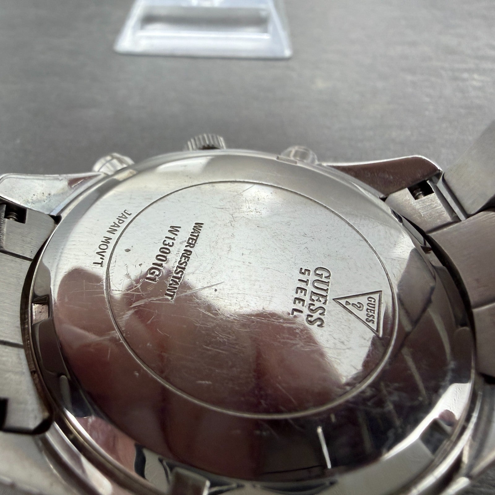 Guess Chase Chronograph Watch Men 43mm Gray Dial Steel Round W13001G1 New Batt9
