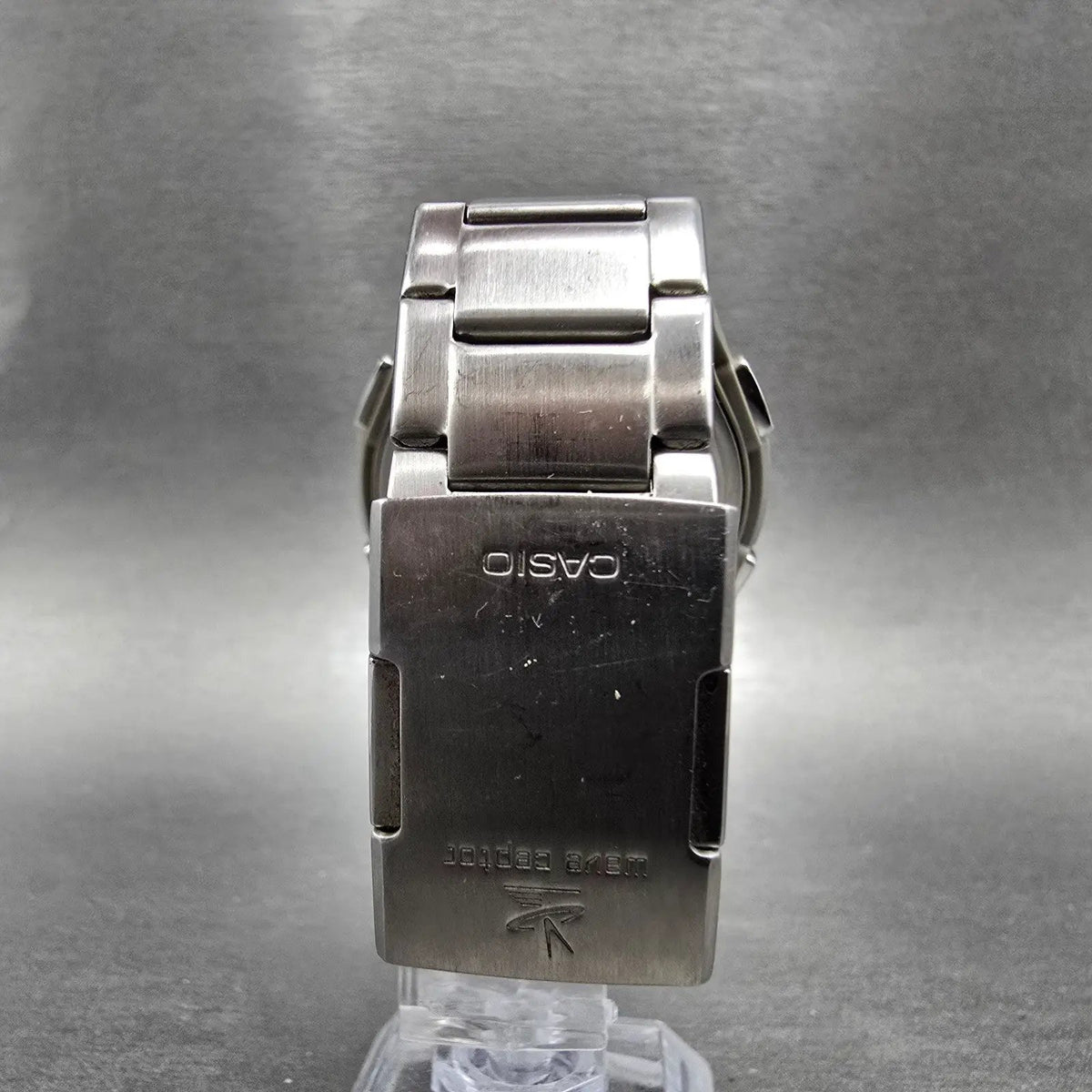 Casio Waveceptor WVQ-M410 Watch Men 43mm Black Dial Silver Date Solar Runs JDM7