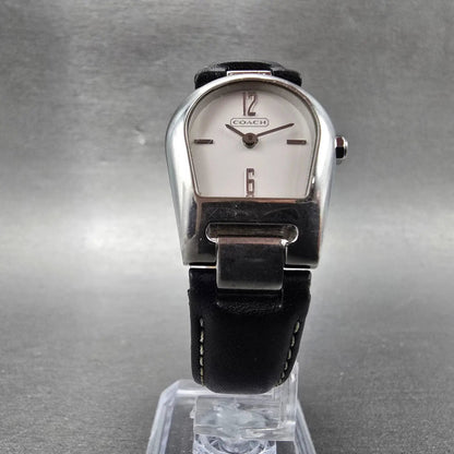 Coach Watch Women 22mm White Dial Silver Tone Asymmetrical 0218 New Battery5