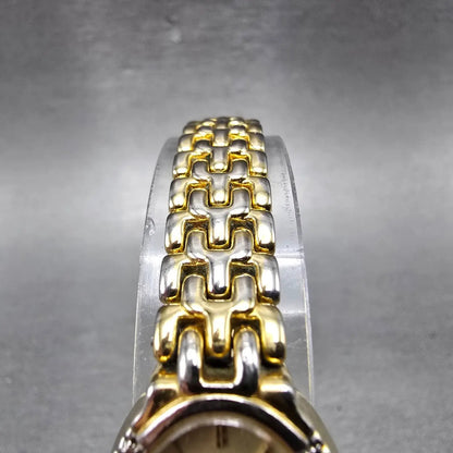 Elgin Watch Women 18mm Champagne Dial Gold Tone Oval Crystal Accent  New Battery4