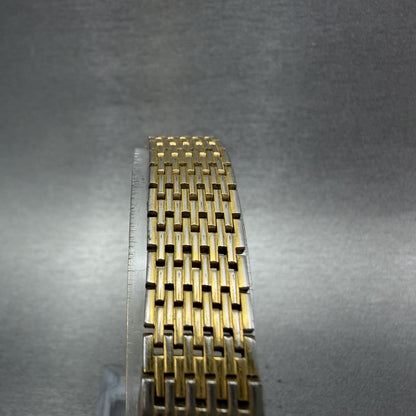 Seiko Tank Watch Women 13mm Champagne Dial Gold Tone 2E20-6700 New Battery4