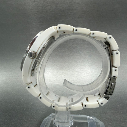 Fossil Stella Watch Women 38mm White Dial White Tone Round ES1967 New Battery6