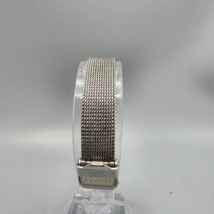 Skagen Steel Watch Women Silver Tone MOP Dial 19mm Round 590SSSMPCR New Battery