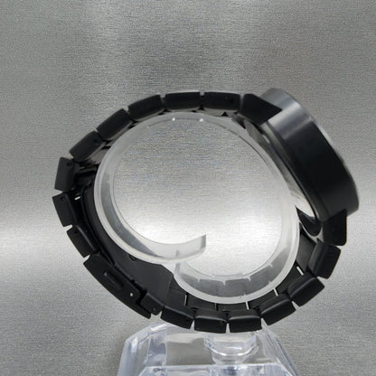 Nixon Cannon Watch Men 40mm Black Dial Black Tone Round Bracelet new Battery