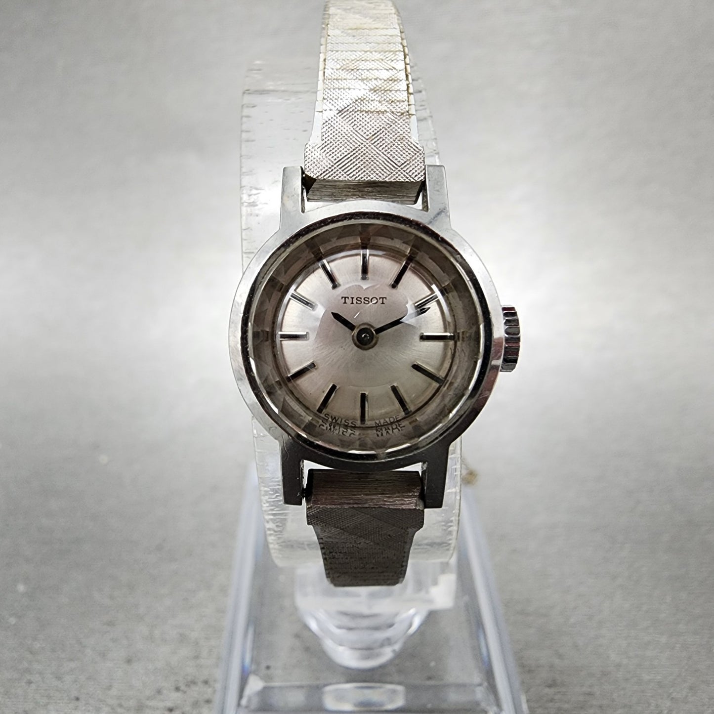 Tissot Watch Women 17mm Silver Dial Stainless Steel Manual Wind Runs Vintage0