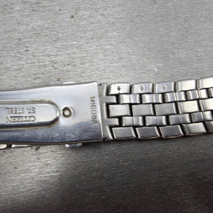 Citizen Bracelet 20mm Stainless Steel Two Tone Tri Folding Clasp VTG READ!!!!!!!12