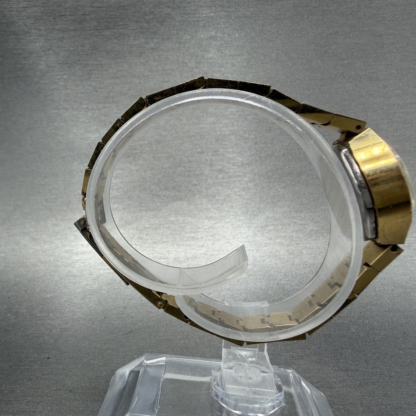 Bulova accutron Watch Women 18mm Gold Dial Gold Tone Oval New Battery VTG8