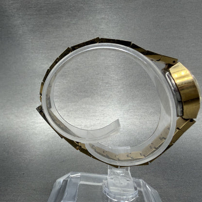 Bulova accutron Watch Women 18mm Gold Dial Gold Tone Oval New Battery VTG8