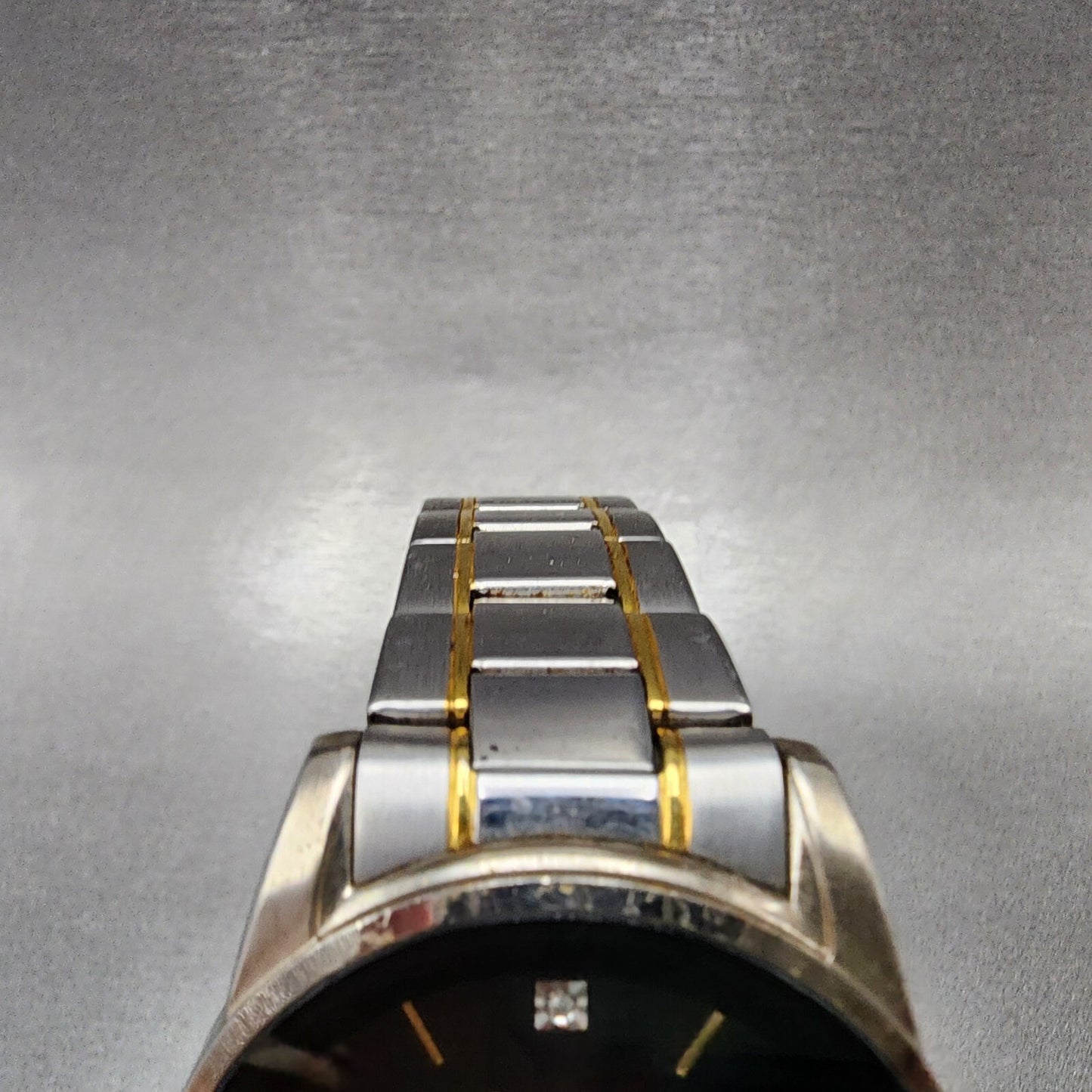 Bulova Caravelle Watch Men 40mm Black Dial two Tone Date Round 45D105 New Batt5