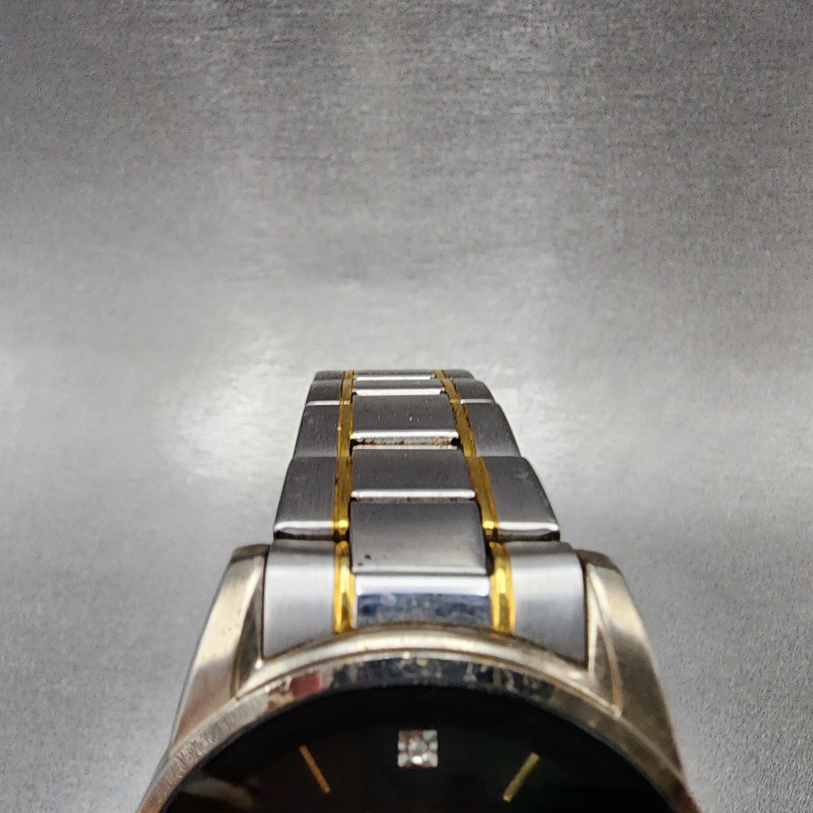 Bulova Caravelle Watch Men 40mm Black Dial two Tone Date Round 45D105 New Batt5