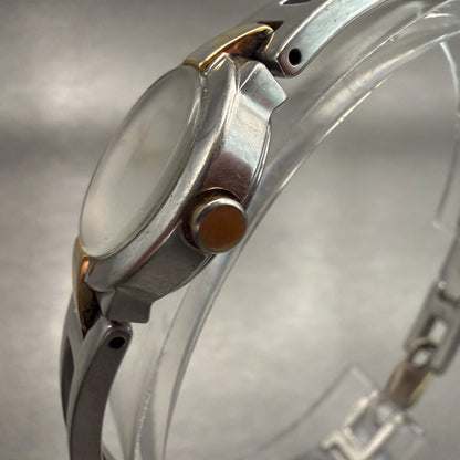 Seiko Watch Women 20mm Silver Dial Two Tone Round 1N00-0GM0 New Battery2
