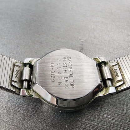 Seiko Watch Women 19mm Silver Dial Silver Tone Round 160129 New Battery VTG9