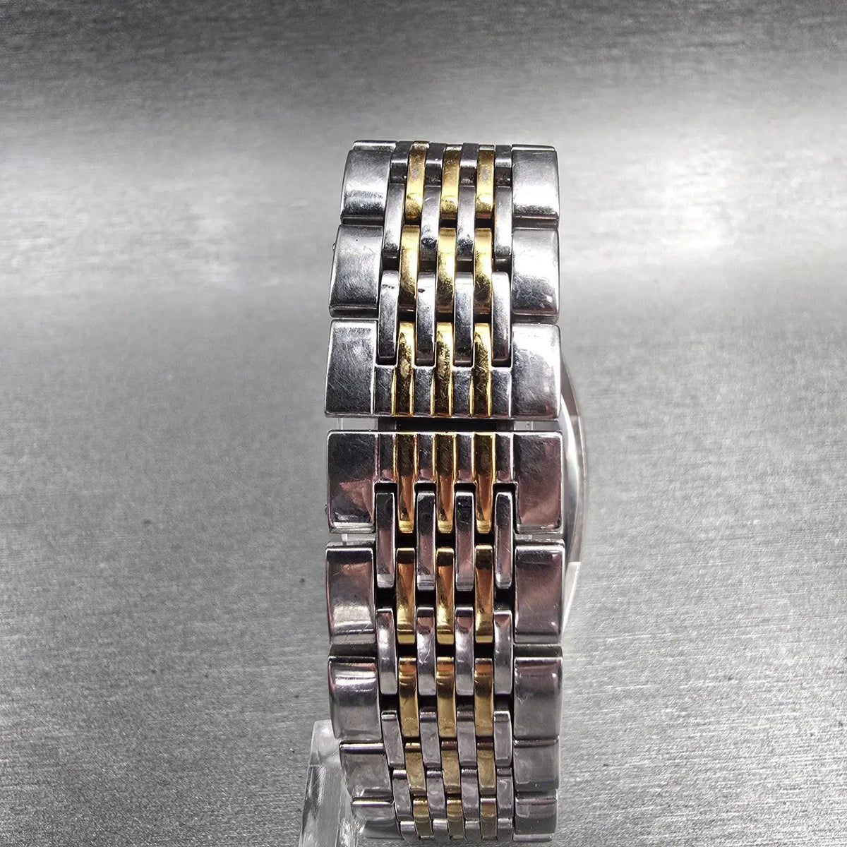 Bulova Watch Women 30mm MOP Dial Two Tone Diamonds Tonneau 98R004 New Battery7