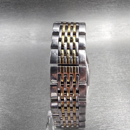 Bulova Watch Women 30mm MOP Dial Two Tone Diamonds Tonneau 98R004 New Battery7