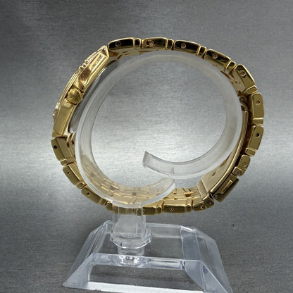 Seiko Watch Men 37mm White Dial Gold Tone Date Round 7N420BD0 New Battery6
