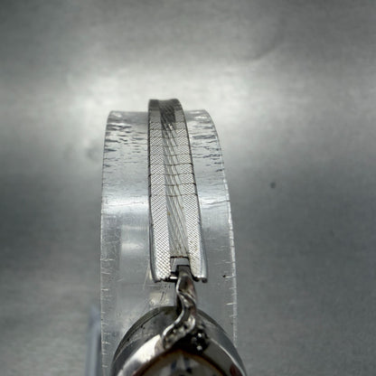 Citizen Rhone Watch Women 15mm Silver Dial White Gold Plated Oval Manual Runs AB4