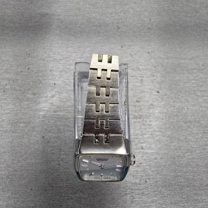 Seiko Watch Women 18mm Silver Dial Silver Tone Rectangle 4700-3019 New Battery4
