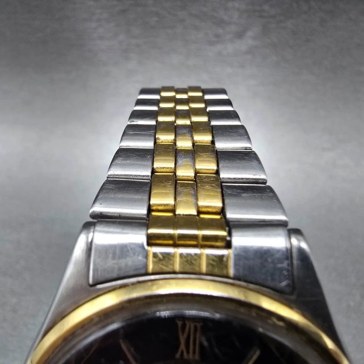 Seiko Watch Men 35mm Blue Dial Two Tone Daydate Round 7N43-8A39 VTG PARTS5