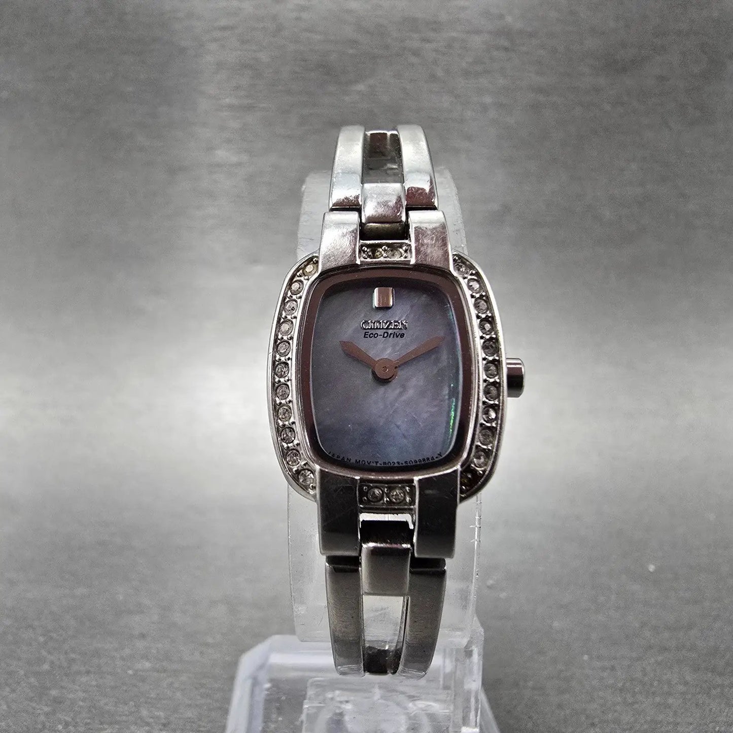 Citizen Eco-Drive Watch Women 18mm MOP Dial Silver Tone B023-S067022 Runs6