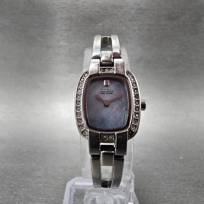 Citizen Eco-Drive Watch Women 18mm MOP Dial Silver Tone B023-S067022 Runs6