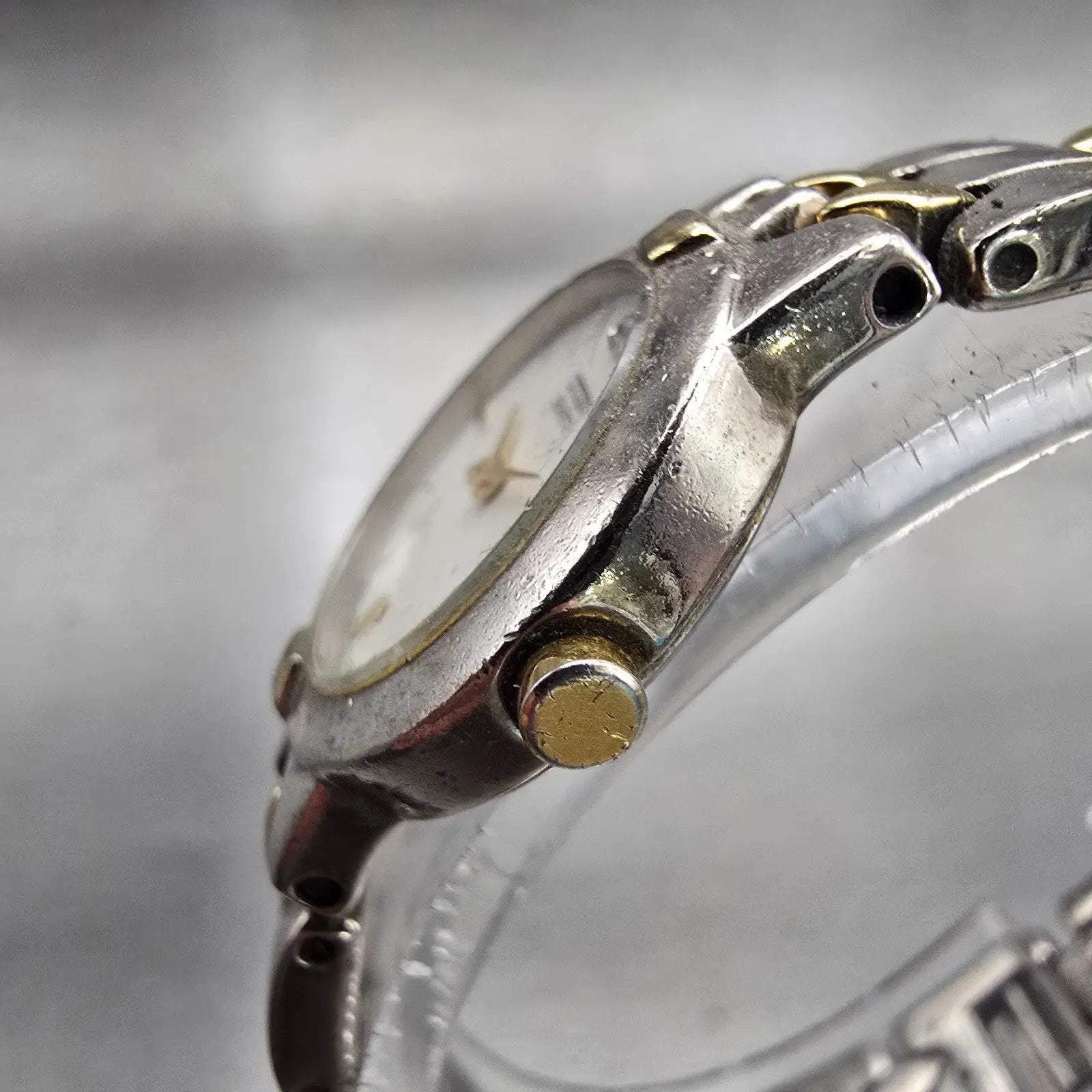 Citizen Watch Women 21mm White Dial Two Tone Round 5421-S93941 New Battery VTG2