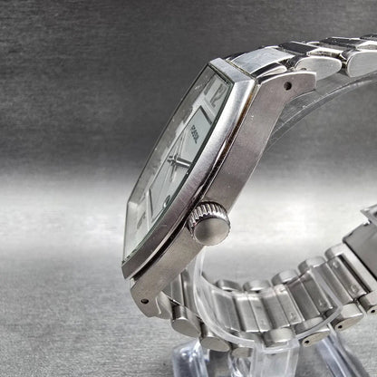 Fossil Arkitekt Watch Men 38mm Silver Dial Silver Tone Date FS-4380 New Battery2